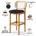 Ver imagem 4 de Kit 05 Banquetas Altas Para Cozinha Bancada Sala Tela Betta Fixa L02 Suede Preto - Lyam Lyam Decor