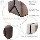 Ver imagem 2 de Puff Decorativo Slim Assento Espuma Linho Rustic Preto Base Aço Lar Flex Móveis