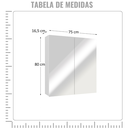 Ver imagem 4 de Espelheira de Banheiro Nature Estilare 75cm - Branco