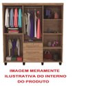 Ver imagem 4 de Roupeiro / Guarda Roupas 6 Portas com Espelhos Nas 2 Portas Centrais + 3 Gavetas Cor Teka Trinobel