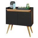 Ver imagem 1 de Buffet Gold 2 Portas com Pés Palito Primus Cor Preto Mel