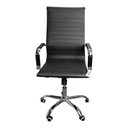 Ver imagem 2 de Cadeira Escritório Presidente Giratória Esteira Eames Preto