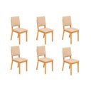 Ver imagem 1 de Kit 6 Cadeiras Sala Jantar Talia 6 Un Cedro Suede Creme
