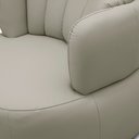 Ver mais imagens de Kit 2 Poltronas Decorativas Mariele Sala de Estar Base Giratória em Aço Couro Bege G88 - Gran Belo