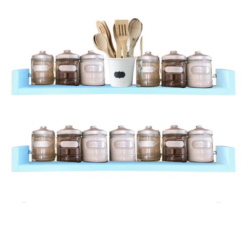3 Prateleiras Para Cozinha Porta Tempero Nicho Organizador De Utensílios Mdf 55cm