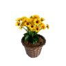 Arranjo De Girassol Flor Artificial + Vaso Fibra Sintética Tamanho:Pequeno - 3