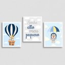 Ver imagem 2 de Kit 3 Quadros Infantis Ursinhos 45x34cm:Madeira preta