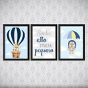Ver imagem 1 de Kit 3 Quadros Infantis Ursinhos 45x34cm:Madeira preta