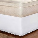 Ver imagem 1 de Saia de Cama Box Tamanho Solteiro Branca Ultrassônico 1,90m x 90cm x 28cm