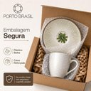 Ver imagem 5 de Jogo 2 Xícaras de Chá Evergreen Cerâmica 170ml Verde com Pires Porto Brasil