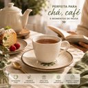 Ver imagem 4 de Jogo 2 Xícaras de Chá Evergreen Cerâmica 170ml Verde com Pires Porto Brasil