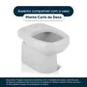Ver imagem 4 de Assento Sanitario Poliester Monte Carlo Rosa Floral para vaso Deca