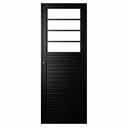 Ver imagem 1 de Porta de Giro Alumínio Preto 4V Fixo Maxx - 210x60 - Esquerda