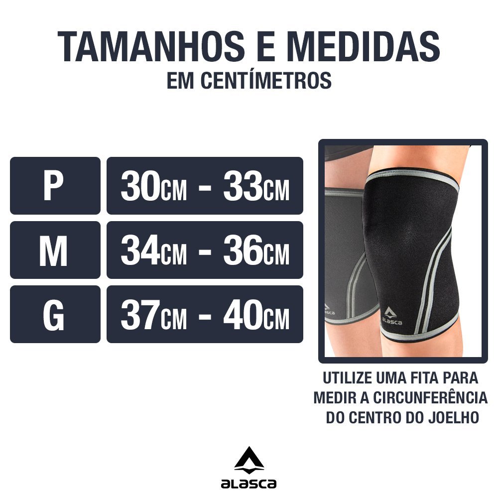 Par de Joelheira IronBrace Alasca - Neoprene 7 mm com costura ultra reforçada:XGG/Preto/Unissex - 2