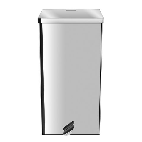 Lixeira Quadrada Pedal Aço Inox 15 Litros Ecobin