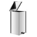 Ver imagem 2 de Lixeira Quadrada Pedal Aço Inox 15 Litros Ecobin