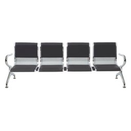 Cadeira Longarina Aeroporto 4 Lugares com Estofado:preta - 1