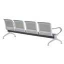 Ver imagem 3 de Cadeira Longarina Aeroporto 4 Lugares com Estofado:preta