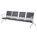 Ver imagem 2 de Cadeira Longarina Aeroporto 4 Lugares com Estofado:preta