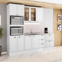 Ver imagem 1 de Armário de Cozinha Completa com Balcão Milla Grove Carraro Branco