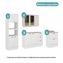 Ver imagem 4 de Armário de Cozinha Completa com Balcão Milla Grove Carraro Branco