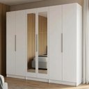 Ver imagem 1 de Guarda-roupa Modulado 240 Cm 6 Portas com Espelhos 6 Gavetas Branco Neo Madesa 04