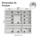 Ver imagem 3 de Guarda-roupa Modulado 240 Cm 6 Portas com Espelhos 6 Gavetas Branco Neo Madesa 04