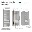 Ver imagem 4 de Guarda-roupa Modulado 240 Cm 6 Portas com Espelhos 6 Gavetas Branco Neo Madesa 04