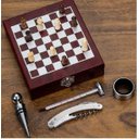 Ver imagem 2 de Kit de Acessorios para Vinho + Mini Jogo de Xadrez Luxo