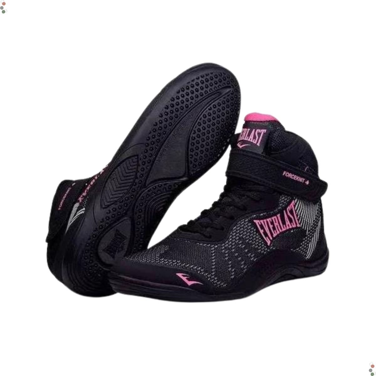 Tênis Everlast Forceknit 4 Fem Boxe Training Preto e Rosa 38 - 6