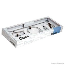 Kit de Acessórios para Banheiro com 5 Peças Flex Cromado Deca - 1