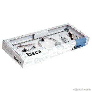 Kit de Acessórios para Banheiro com 5 Peças Flex Cromado Deca