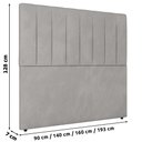 Ver imagem 3 de Cabeceira Cama Box Casal Queen Size Ivana 160cm Veludo Prata - Desk Design