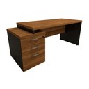 Ver imagem 4 de Mesa Escritório Extensível 170cm a 192cm 3 Gav. Pé Metal F5