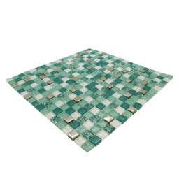 Kit 3 Unidades Pastilha de Vidro para Cozinha Banheiro Verde Jade 30x30cm - 5