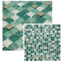 Ver imagem 2 de Kit 3 Unidades Pastilha de Vidro para Cozinha Banheiro Verde Jade 30x30cm