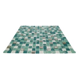 Kit 3 Unidades Pastilha de Vidro para Cozinha Banheiro Verde Jade 30x30cm - 4