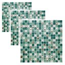 Ver imagem 1 de Kit 3 Unidades Pastilha de Vidro para Cozinha Banheiro Verde Jade 30x30cm
