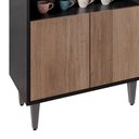 Ver imagem 7 de Balcão Aparador Buffet Cantinho do Café 71cm Lice M24 Preto/freijó - Mpozenato