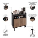 Ver imagem 3 de Balcão Aparador Buffet Cantinho do Café 71cm Lice M24 Preto/freijó - Mpozenato