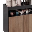 Ver imagem 6 de Balcão Aparador Buffet Cantinho do Café 71cm Lice M24 Preto/freijó - Mpozenato