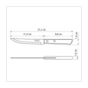 Ver imagem 5 de Conjunto de Facas para Churrasco Tramontina 5" em Aço Inox com Cabo Castanho Polywood 6 Peças