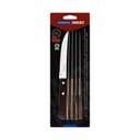 Ver imagem 3 de Conjunto de Facas para Churrasco Tramontina 5" em Aço Inox com Cabo Castanho Polywood 6 Peças