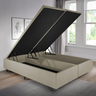 Cama Box Baú Casal Bipartido 138x188x42cm Courino Linho com Pistão a Gás - 1