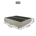 Ver imagem 4 de Cama Box Baú Casal Bipartido 138x188x42cm Courino Linho com Pistão a Gás