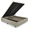 Cama Box Baú Casal Bipartido 138x188x42cm Courino Linho com Pistão a Gás - 6