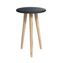 Ver imagem 1 de Mesa de Canto Theo Grafite Fosco com Pés Madeira Natural - Reller Móveis