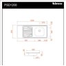 Pia Inox Fabrinox PSD1200D 120x52cm, cuba direita e furo para torneira - 2