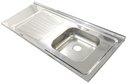 Ver imagem 1 de Pia Inox Fabrinox PSD1200D 120x52cm, cuba direita e furo para torneira