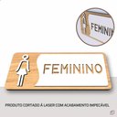 Ver mais imagens de Placa de Banheiro Placas para Banheiro Feminino Masculino:branco - Feminino 12x26